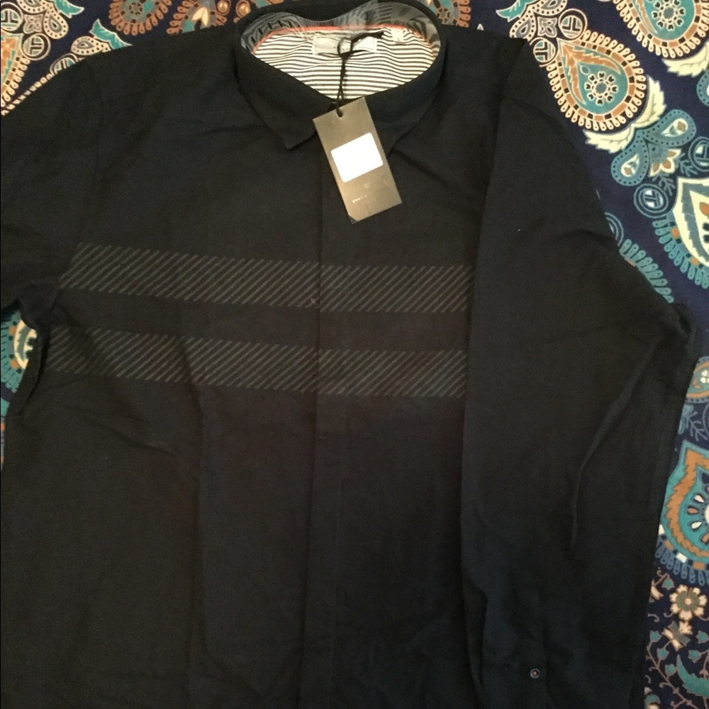 Five Four button up shirt (black) XL